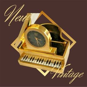 Vintage Timex Gold Miniature Piano Clock